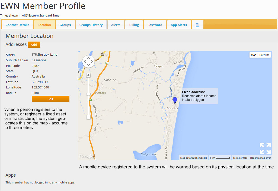 Location Based Warning System